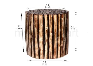Pre- Assemble Wooden Natural Stools