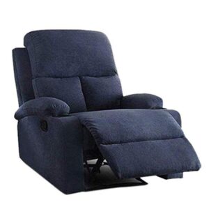 Furny Elisse One Seater Living Room Single Seater Recliner (Blue) Manual Recliner with German Recliner Mechanism 122