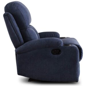 Furny Elisse One Seater Living Room Single Seater Recliner (Blue) Manual Recliner with German Recliner Mechanism 23