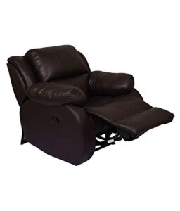 WellNap Solid Wood Single Seater Comfortable Manual Recliner (Dark Brown) 2