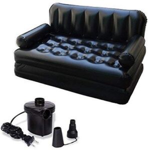 Jukkre Buy 5 in 1 Air Sofa Bed with Pump Lounge Couch Mattress Inflatable (3 Seater) 5
