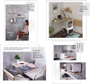 Mild Steel Wall-Mounted Folding Laptop Desk3