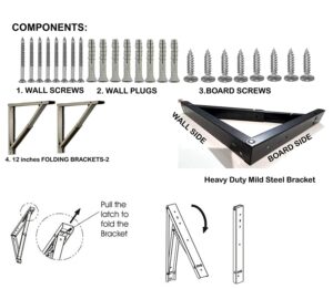 Mild Steel Wall-Mounted Folding Laptop Desk7