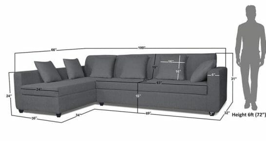 L Shape 5 Seater Sofa