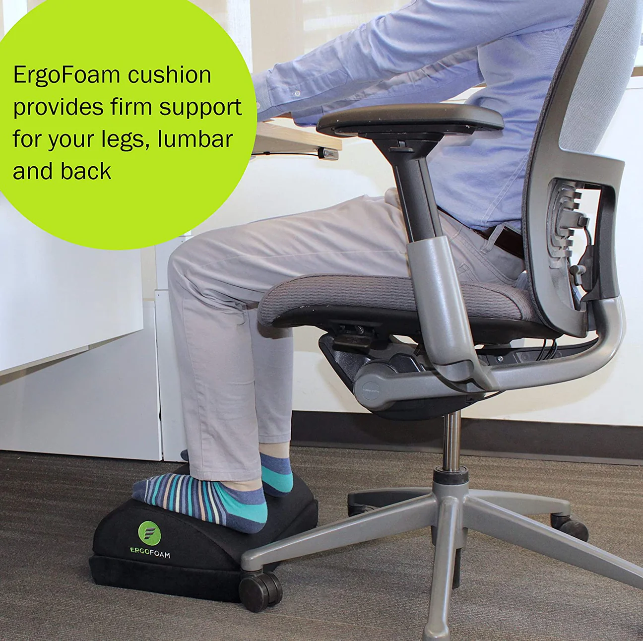 ErgoFoam Adjustable Foot Rest Under Desk